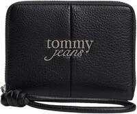 Tommy Jeans Damen Geldb&ouml;rse Bold mit Handschlaufe, Schwarz (Black), Einheitsgr&ouml;&szlig;e