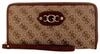 GUESS Geldb&ouml;rse Samantha SLG Zip Around Wallet Latte Logo/Brown braun