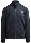 Camp David Herren Sweatjacke mit Label-Applikationen