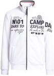 Camp David Herren Sweatjacke mit 3D-Rubber-Artworks