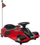 HOMCOM Kinder Elektro Gokart mit Driftmodus f&uuml;r 8-12 Jahre 12 V Rot | 3-8km/h,