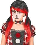 W WIDMANN MILANO Party Fashion - Killer Clown Per&uuml;cke Kinder | Schwarz-rote Haare