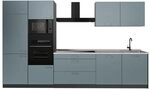Vicco K&uuml;chenzeile R-Line, Blau-Grau/Anthrazit 340 cm | 7 Module &middot;