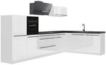 Vicco Eckk&uuml;che R-Line, Wei&szlig; Hochglanz/Wei&szlig; 347 x cm | 8 Module &middot;