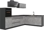 Vicco Eckk&uuml;che R-Line, Beton/Anthrazit 287 x cm | 12 Module &middot;...