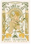 Geschirrtuch Champagne Art Nouveau &Eacute;cru 48 X 72 ekr&uuml; 48 x 72 cm Winkler
