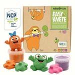 neogr&uuml;n Bio-Knete 4er Set f&uuml;r Kinder ab 1 Jahr, vegan, NCP-zertifiziert 