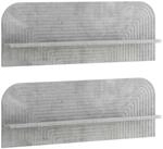 vidaXL Wandregal 2 stk. Betongrau 102 x 13,5 x 37,5 cm Holzwerkstoff | Dieses...