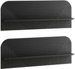 vidaXL Wandregal 2 stk. Schwarz 102 x 13,5 x 37,5 cm Holzwerkstoff | Dieses...