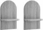 vidaXL Wandregal 2 stk. Sonoma-Grau 23 x 13,5 x 37,5 cm Holzwerkstoff | Dieses