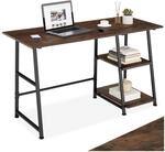 tectake Schreibtisch mit 2 Ablagen, 120 x 50 x 73,5 cm, Industrie-Design,