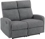HOMCOM 2-Sitzer Relaxsessel TV Sessel mit Liegefunktion Grau | Fernsehsessel,