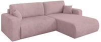 ALTDECOR Ecksofa mit Schlaffunktion L-Form BERY-L 276x193x88 - Rosa | Corner...