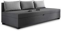 Sofnet - Schlafsofa Misti III mit Kissen (Graphit + Grau, Lux 06 + 05) |...