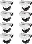 SOTECH 8er Set Kastenrolle PASSAU &Oslash; 50 mm dunkelgrau Bockrolle | f&uuml;r