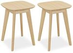 Relaxdays Esszimmerhocker, 2 Sitzhocker, Bambus, K&uuml;che, Flur & Bad, Natur | HxBxT: