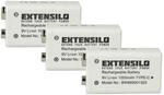 EXTENSILO 3X 9V-Akku Block f&uuml;r Diverse Ger&auml;te (1 Ah, 9 V, Li-Ion) |...