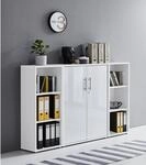 Aktenschrank TABOR 2 Highboard B&uuml;roschrank mit viel Stauraum 3-teilig | Ideal...