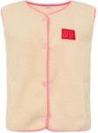 Zwillingsherz Damen Teddyweste mit &bdquo;Amour Patch &ndash; kuschelige Layering Weste...