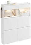 SoBuy Schuhschrank Schmal - 19cm Tief, LED Sensor, Flur Eingang | Schuhkipper...