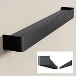 doporro Wandgarderobe mit Ablage, Garderobenleiste schwarz 80 cm, 8 Haken 
