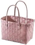 Kobolo Tasche Einkaufstasche Einkaufskorb geflochten Kunststoff Rosa