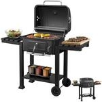 Steinborg&reg; Holzkohlegrill mit Deckel & Thermometer &ndash; BBQ Grillwagen fahrbar...