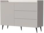 BEAUTY SOFA Kommode AMFALI 126 cm mit 3 Schubladen und 1 T&uuml;r, Sideboard mit