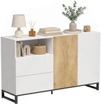 HOMCOM Sideboard 2 Soft-Close-T&uuml;ren und 2 Schubladen 140x40x85 cm Wei&szlig; |...
