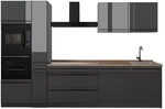 Vicco K&uuml;chenzeile R-Line, Anthrazit Hochglanz/Anthrazit 310 cm | 7 Module &middot;