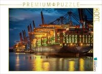Puzzle &middot; Containerschiff HMM Garam, Monrovia | Im Schein der Nacht am...