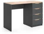 Vicco Schreibtisch "Ruben", Anthrazit/Artisan-Eiche 110 x 50 cm | mit 4...