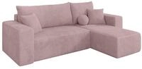 ALTDECOR Ecksofa mit Schlaffunktion L-Form SENO-L 249x139x85 - Rosa | Corner...