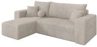 ALTDECOR Ecksofa mit Schlaffunktion L-Form SENO-L 249x139x85 - Creme | Corner...
