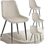 tectake&reg; Esszimmerst&uuml;hle 4er Set, Samtstoff Stuhl mit R&uuml;ckenlehne,...