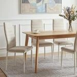 IDIMEX Esszimmerst&uuml;hle Nathalie 4er Set, Cremewei&szlig;/Ivory - Polsterst&uuml;hle mit...