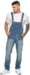 Enzo Jeans Herren Latzhose Denim Stonewash Blau King Size Overalls 76,2 cm -...
