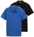 Tom Tailor Herren Doppelpack Poloshirt Basic mit Logo Print
