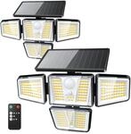 TuyLuxe Solarlampen f&uuml;r Au&szlig;en Garten mit bewegungsmelder 3600Lumen - 2 Pack 
