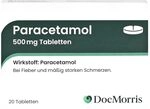 DocMorris Paracetamol 500 mg Tabletten 20 St&uuml;ck - Schmerzlinderung und...