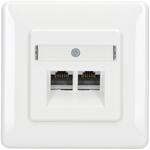 Rutenbeck UAE - Cat.6A iso Netzwerkdose - 10 Gbit/s, 2-Fach, Unterputz |...