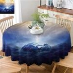 ScottDecor moderne runde Tischdecke, Seepferdchen, Quaste, Tischdecke,...