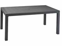 Keter 17190205 Tisch Melody Table, rechteckig, Rattanoptik,...