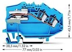 WAGO Trennklemme 781-643 0,08-4mm&sup2; blau