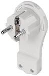 EMOS extraflacher Winkelstecker, Flacher Schutzkontaktstecker mit Lasche,