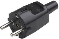 Meister Schutzkontakt-Stecker &ndash; schwarz &ndash; 250 V &ndash; PVC &ndash; 5 mm&sup2; | Maximaler