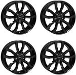 4x Autec Felgen UTECA 9.5x19 ET45 5x114,3 Schwarz kompatibel mit Tesla Model Y
