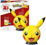 Ravensburger 3D Puzzle 12008076 - Puzzle-Ball Pikachu - Puzzleball mit ansteckbaren