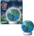 Ravensburger 3D Puzzle Erde mit Tiermotiven - 3D Puzzle Kinder ab 6 Jahren -