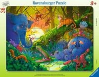Ravensburger Kinderpuzzle 12004251 - Sonnenuntergang im Dschungel - 36 Teile